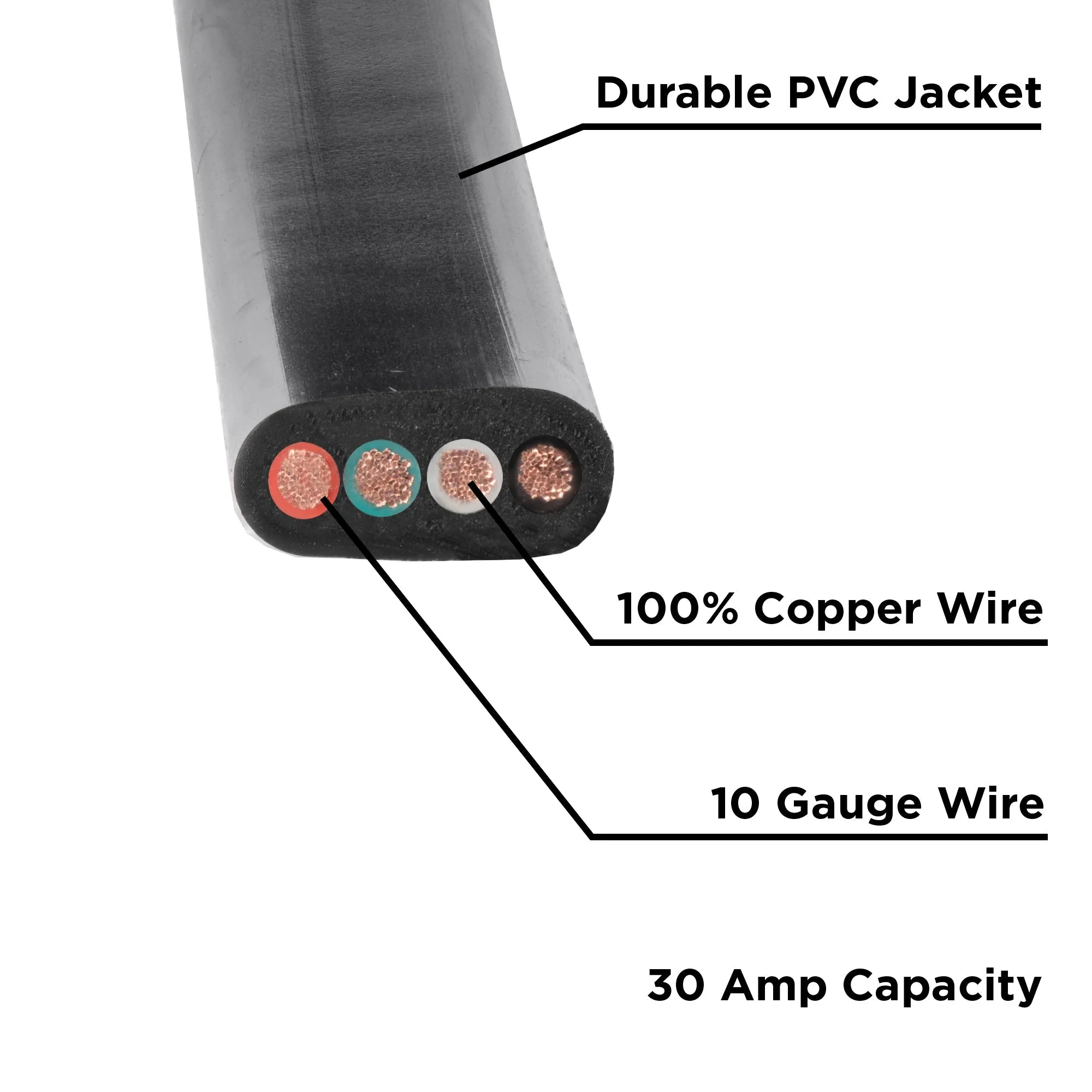 50' Generator Cord: 30A 120V L14-30P to L14-30R