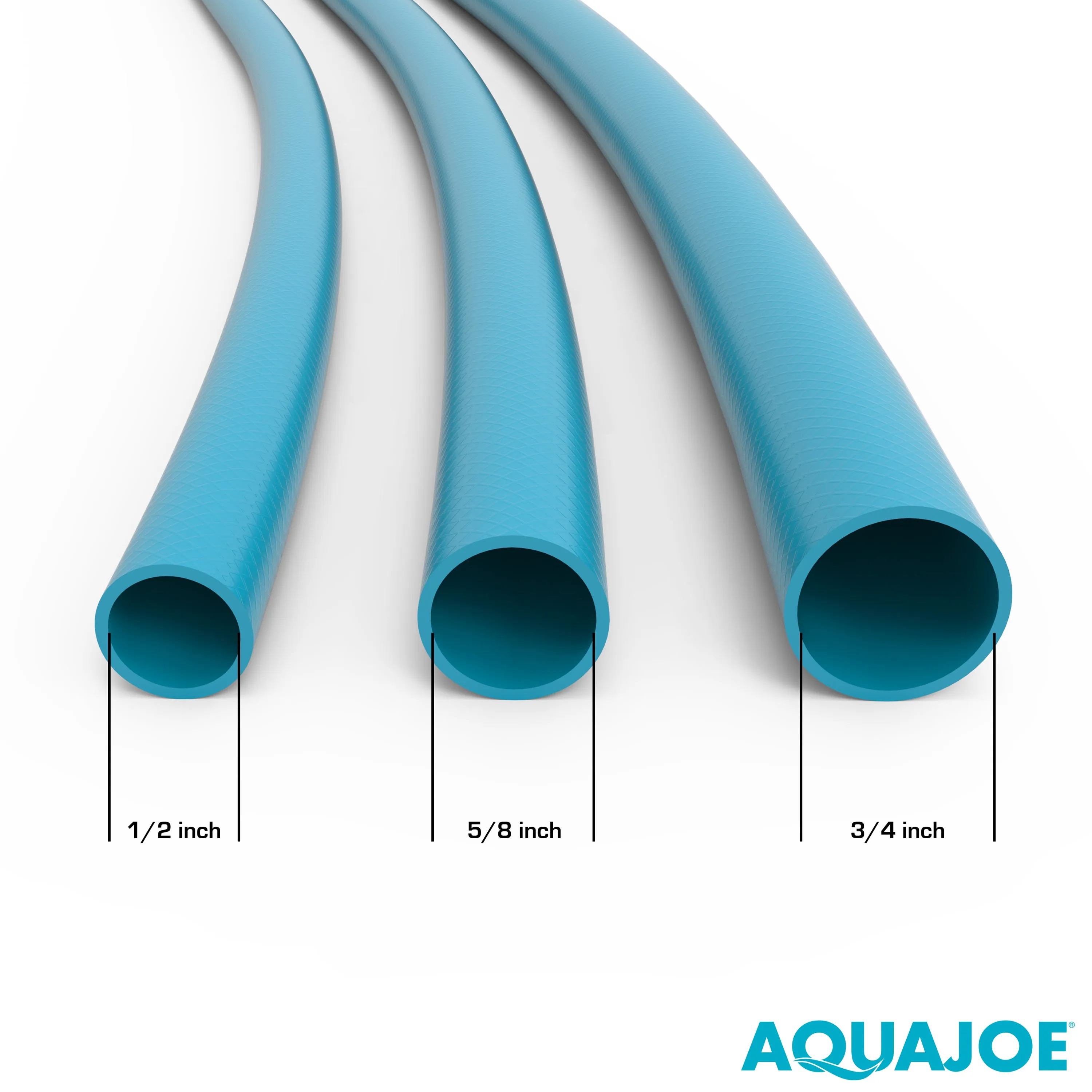 Aqua Joe AJFJH100-58-PRO Ultra Flexible Kink Free Fiberjacket Garden Hose | 100-Foot | Metal Fittings