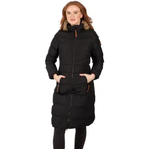 Audrey Women's Padded Long Length Jacket in Black