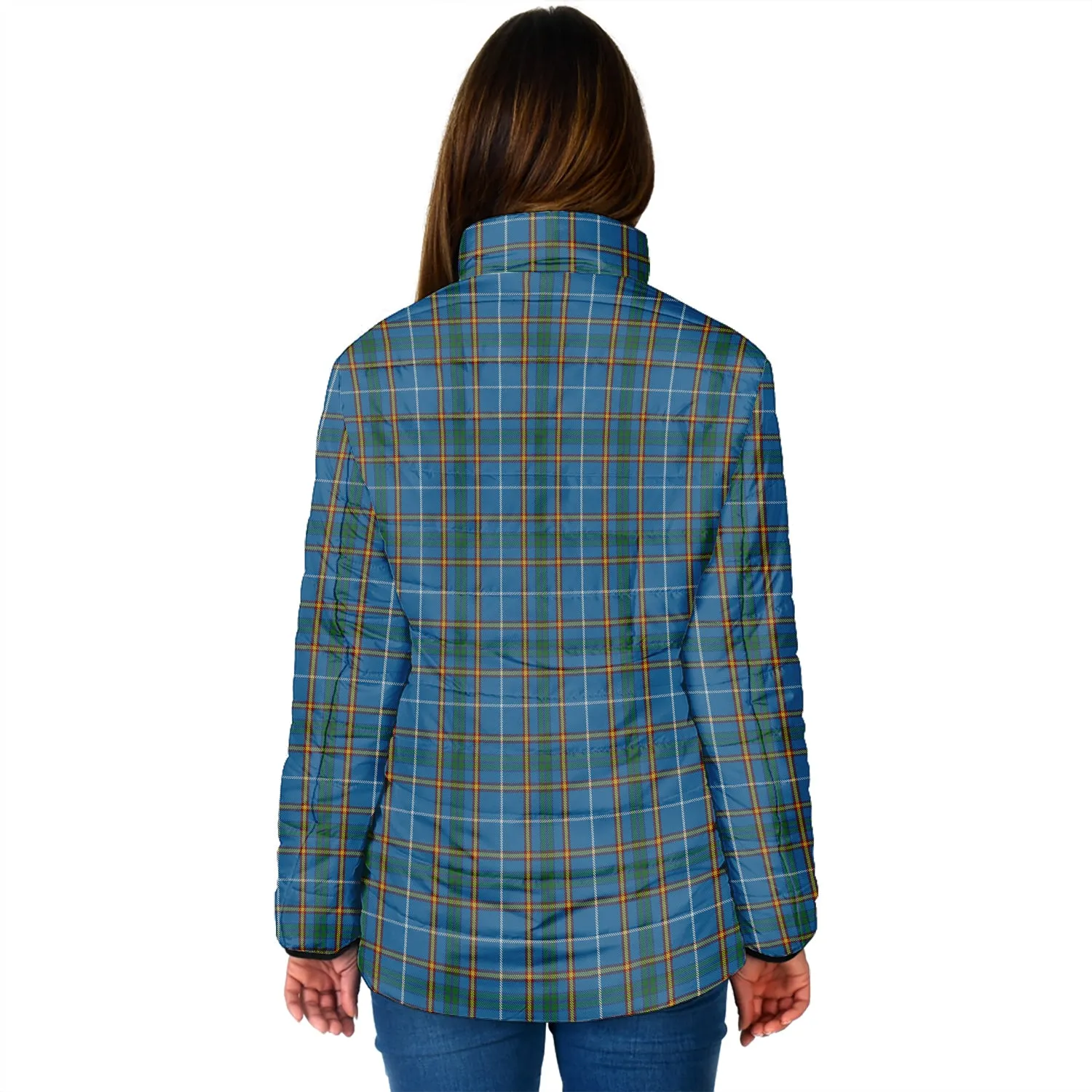 Bain Tartan Padded Jacket with Family Crest