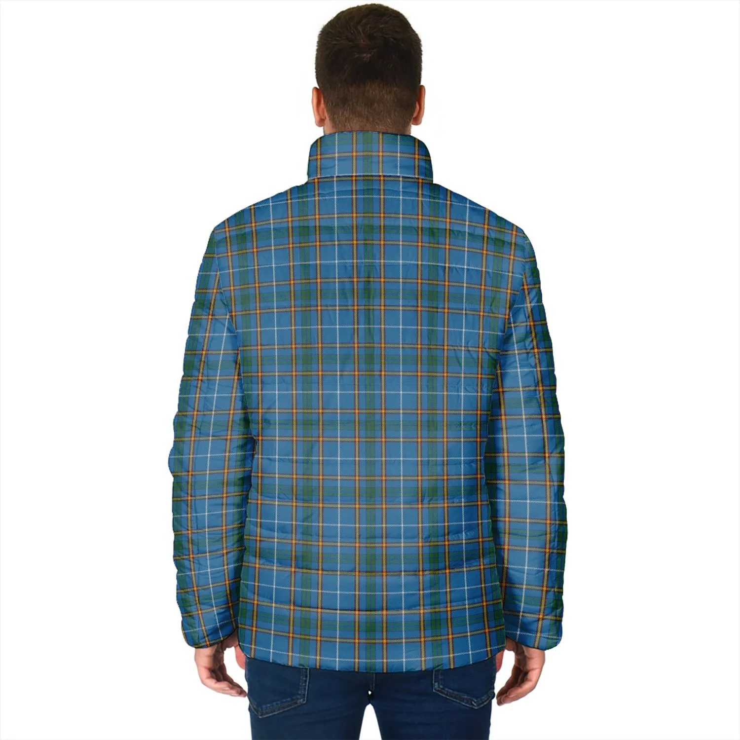 Bain Tartan Padded Jacket with Family Crest