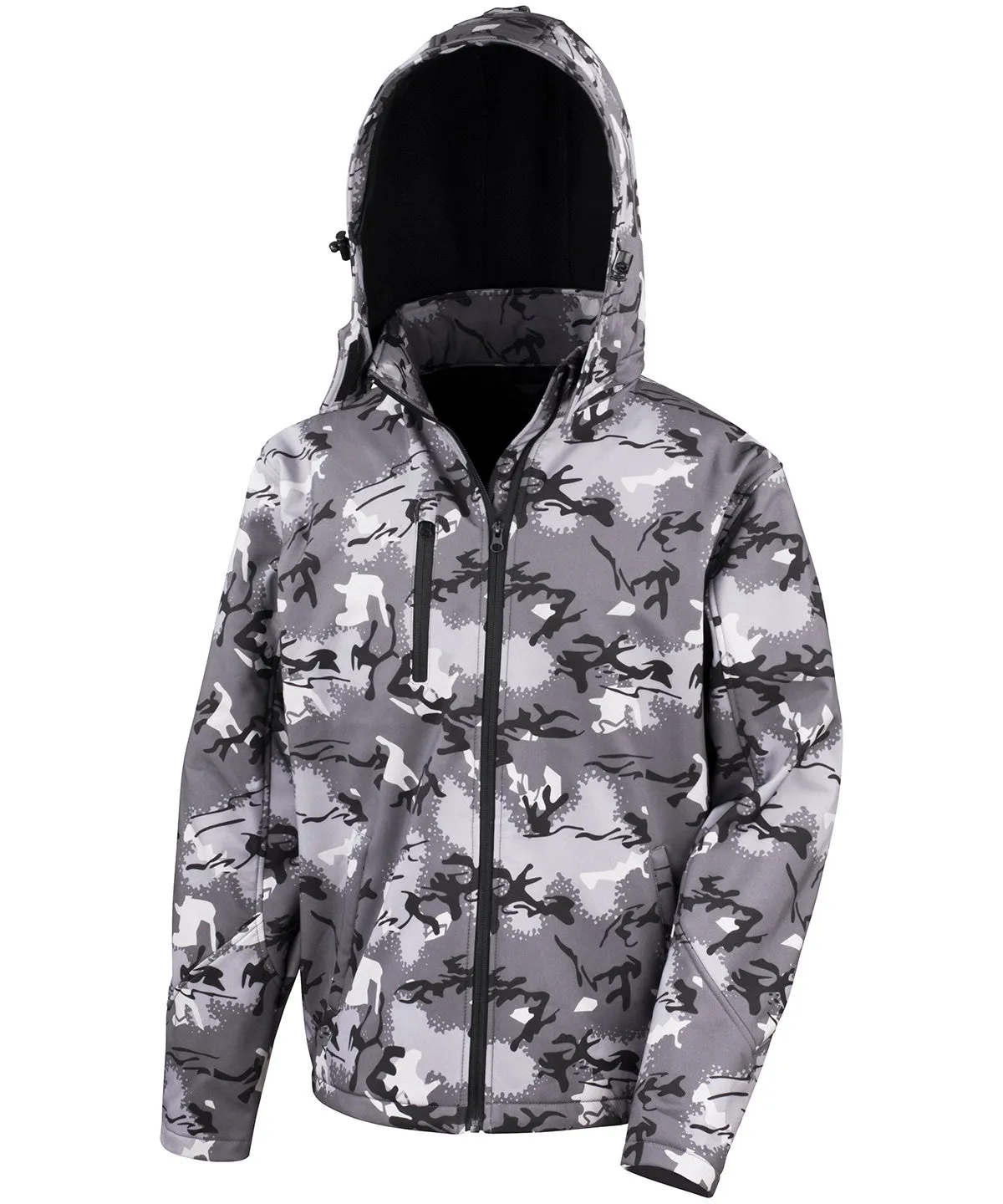 Camo Charcoal - Camo TX performance hooded softshell jacket