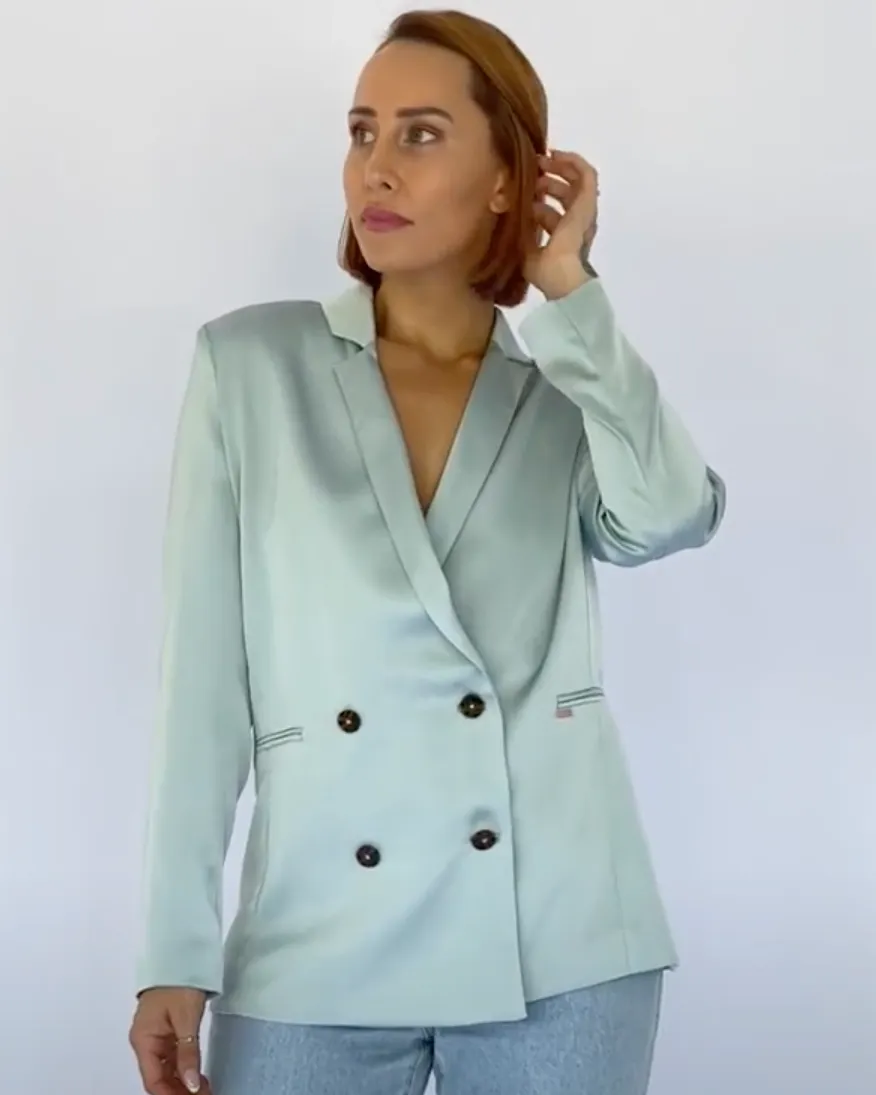 Coco Tailored Jacket - Ocean Blue