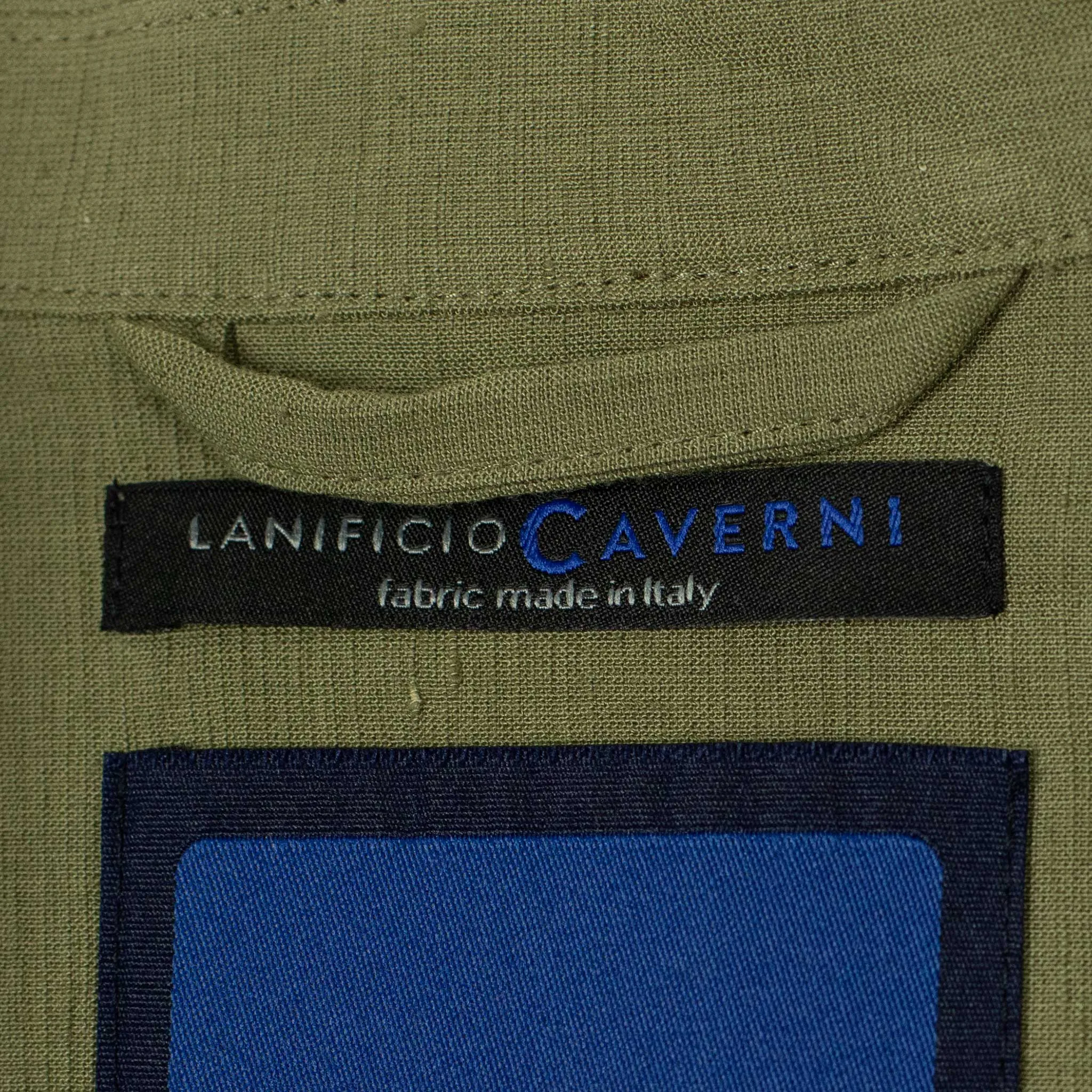 CPO shirt in light olive Italian linen and rayon