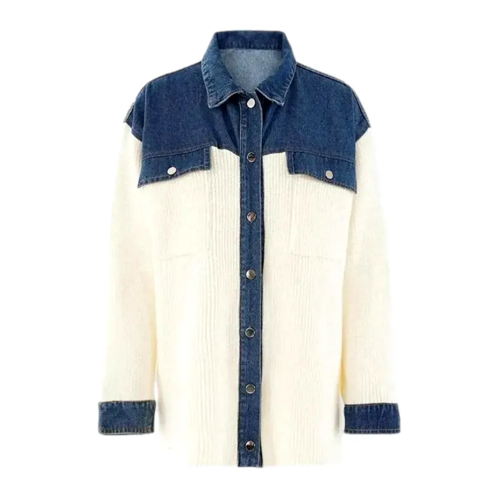 Fashionable boho jean cardigan for ladies