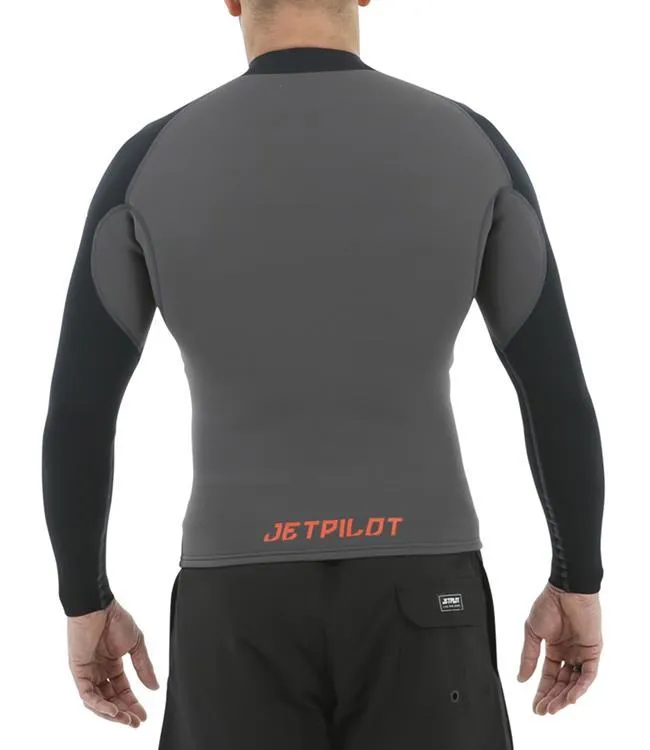 Jetpilot Flight Front Zip Long Sleeve Heater Top (2020) - Charcoal