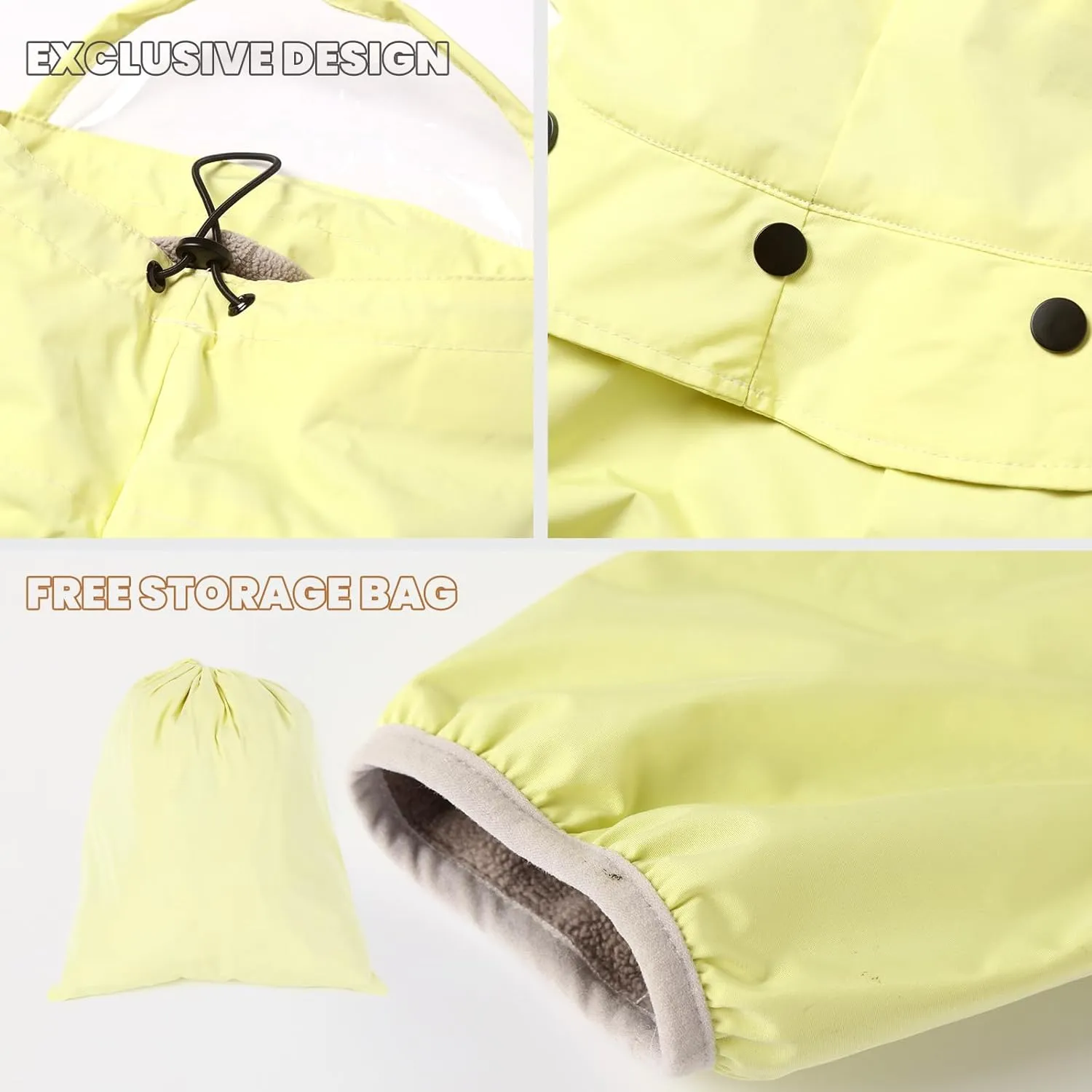 Laifug Dog Raincoat, Four-legged Dog Rain Jacket