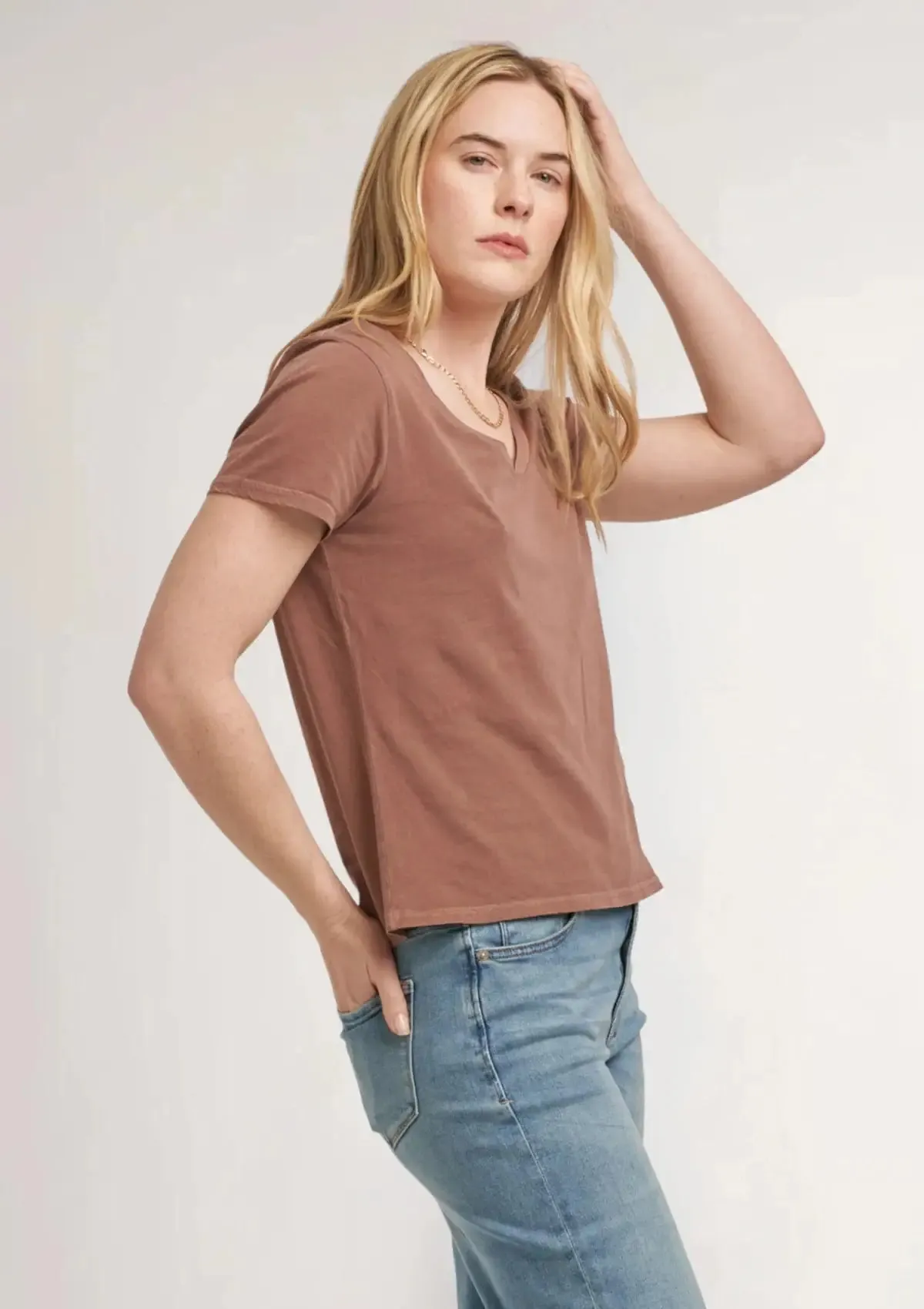 Madelyn Short Sleeve Jersey Tee - Nutshell