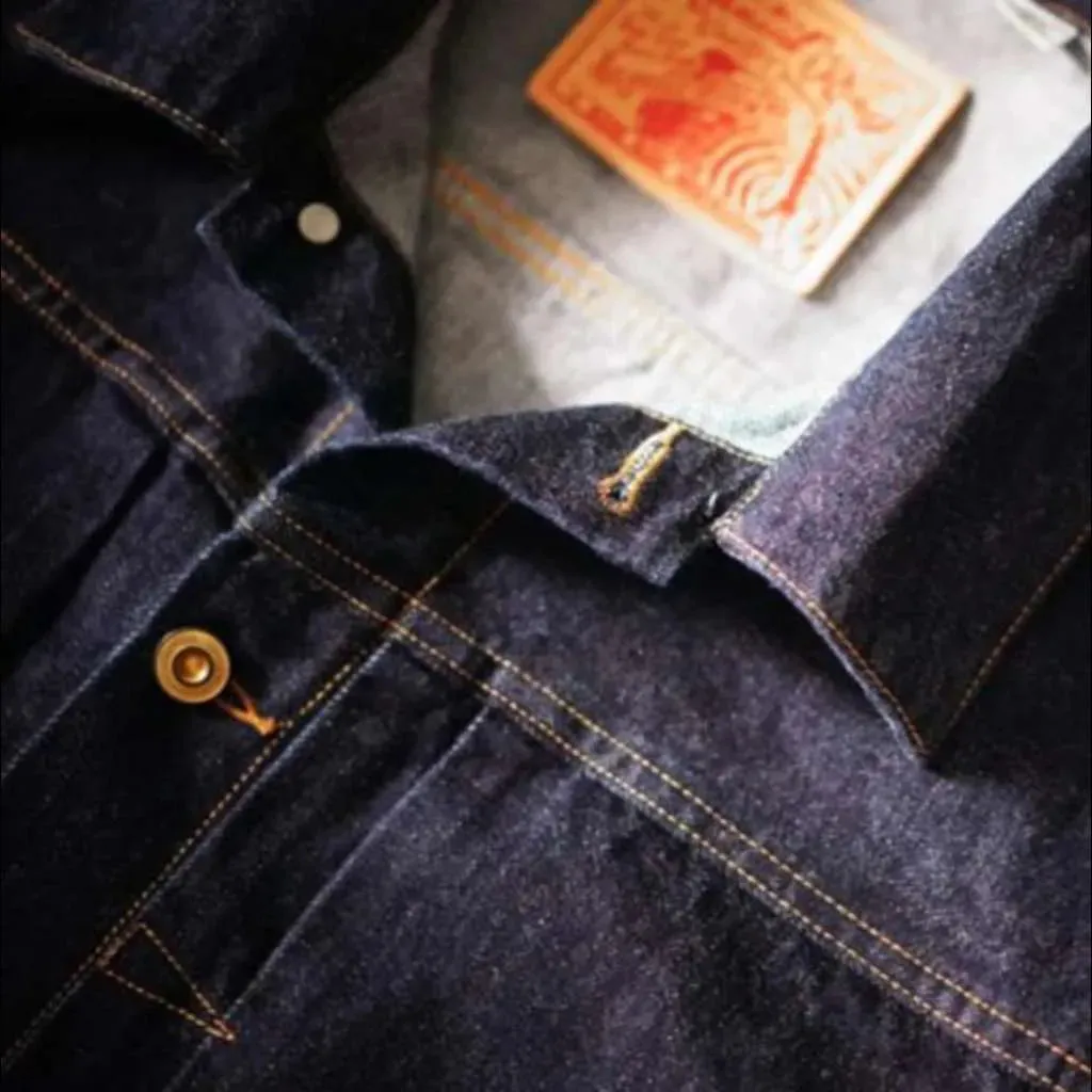 Men's raw selvedge jean jacket