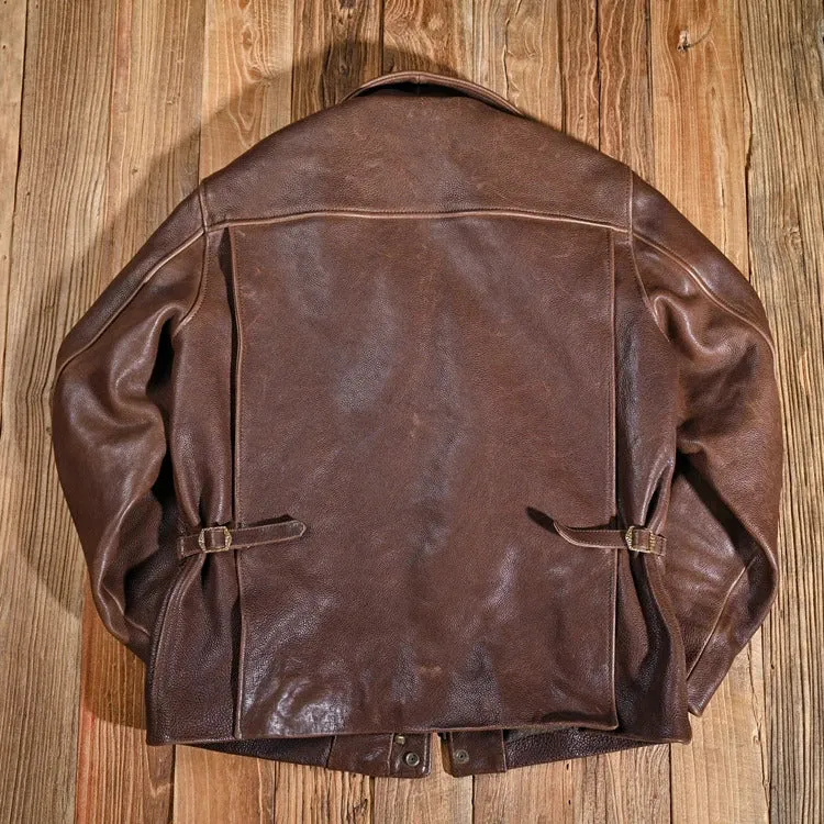 Men's Vintage Cowhide Real Leather Jacket