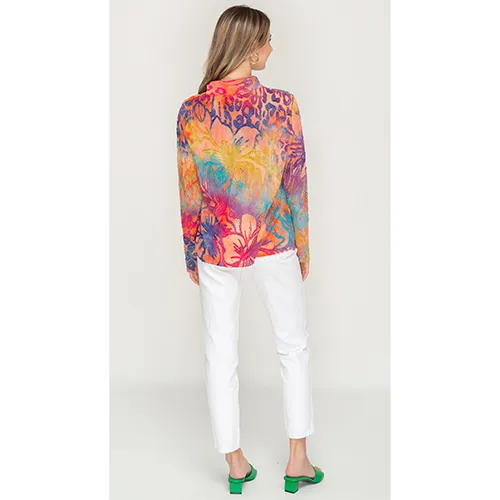 Printed, Multicolour Full Zip Jacket For Womens