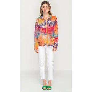 Printed, Multicolour Full Zip Jacket For Womens