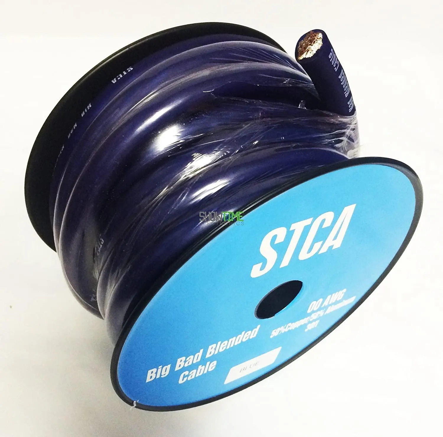 Showtime STCA-00-BLUE30 30' Feet 2/0 00 AWG Gauge Blue Power/Ground Cable/Wire