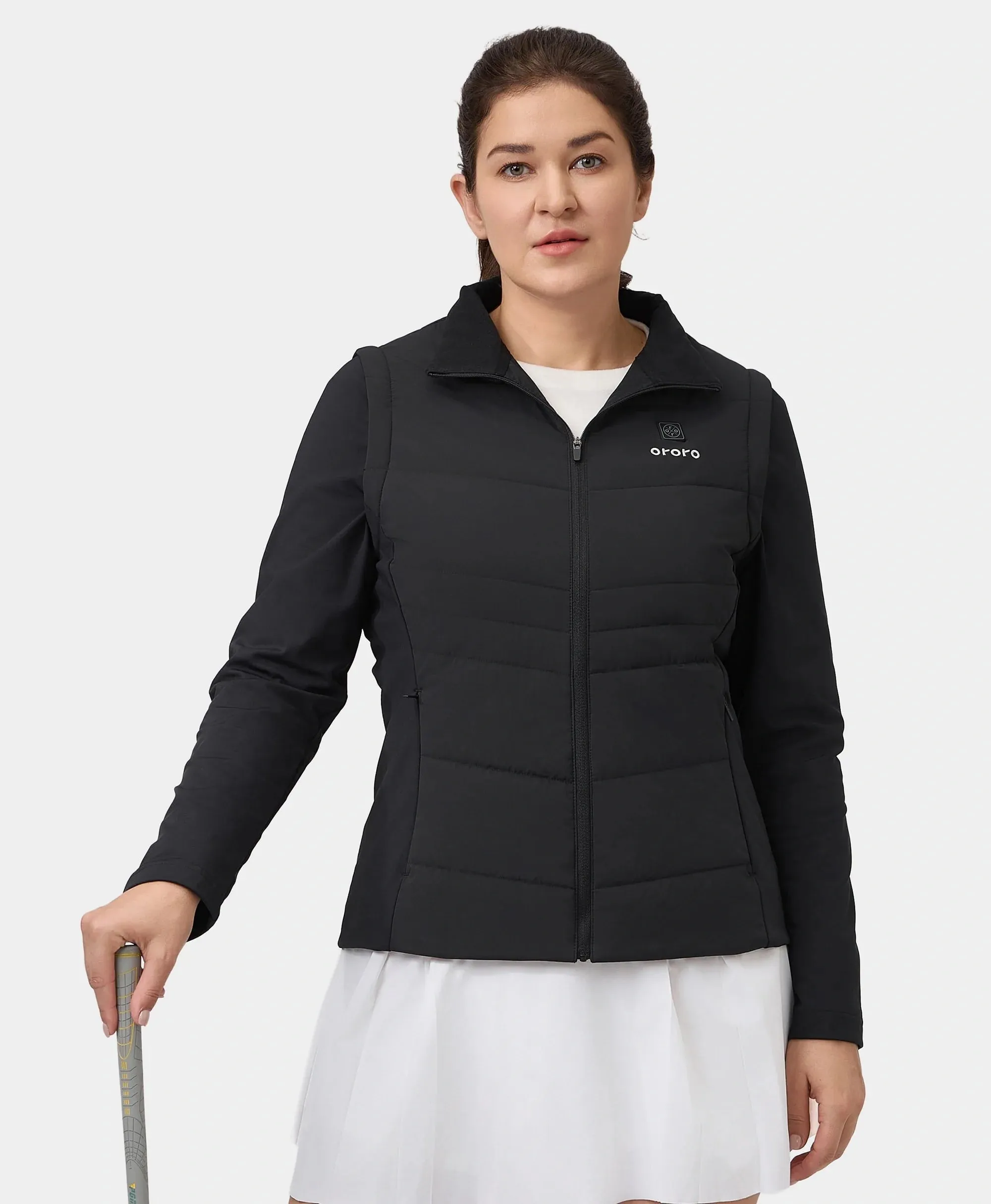 Turnberry Women's Heated Golf Jacket with Zip-off Sleeves