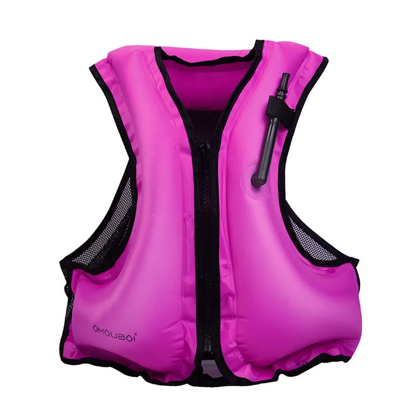 Universal Portable Inflatable Snorkeling Vest Buoyancy-assisted Swimming Jacket